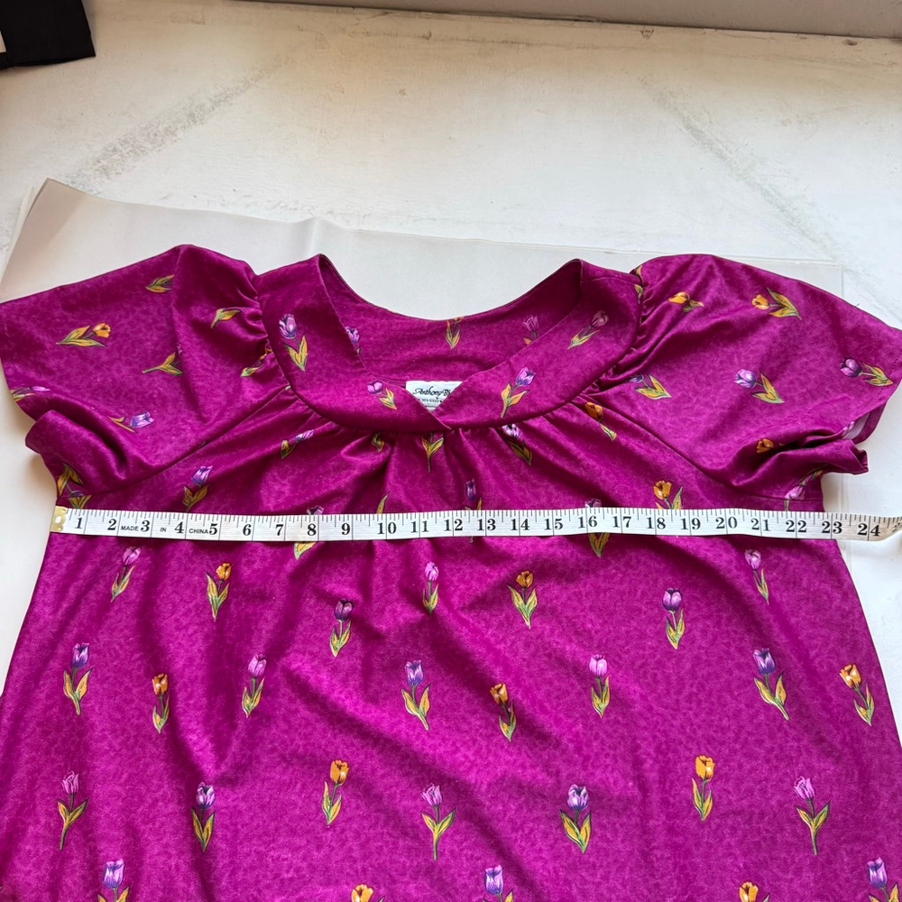 Vintage 80s Anthony Richards Muumuu Housedress Wo… - image 4